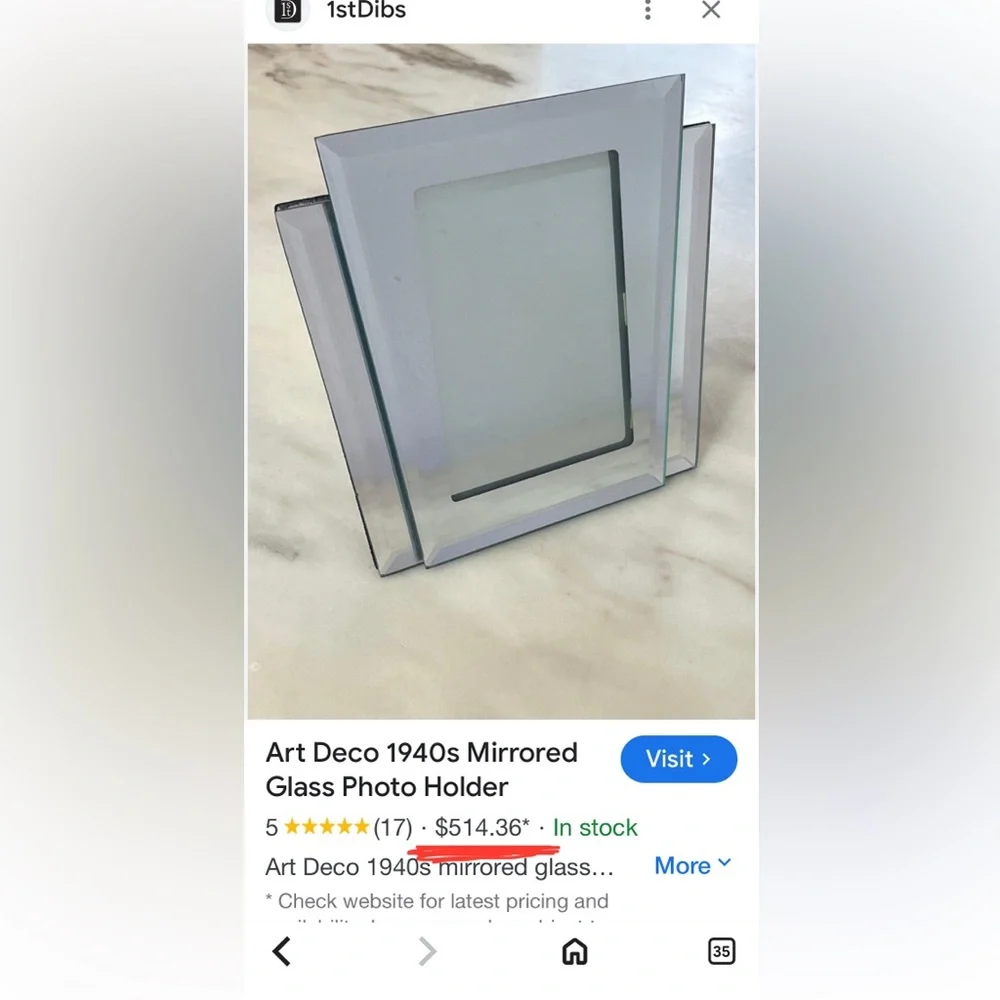 Art Deco Mirror Artsy Modern Read Frame for picture or decoration
